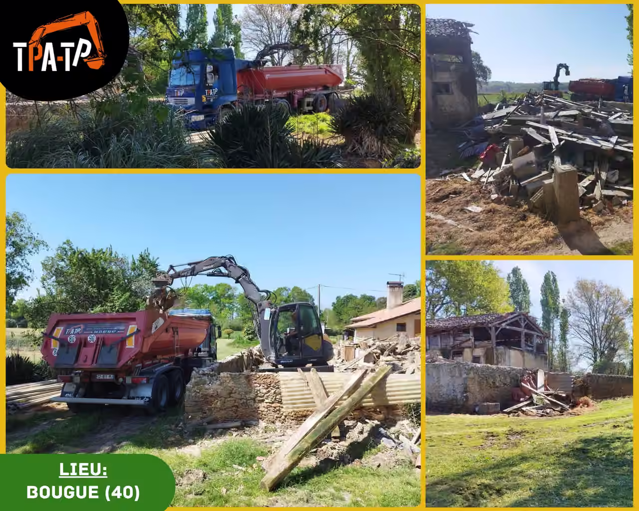 Démolition à Roquefort (40120) et dans les Landes — TPA-TP